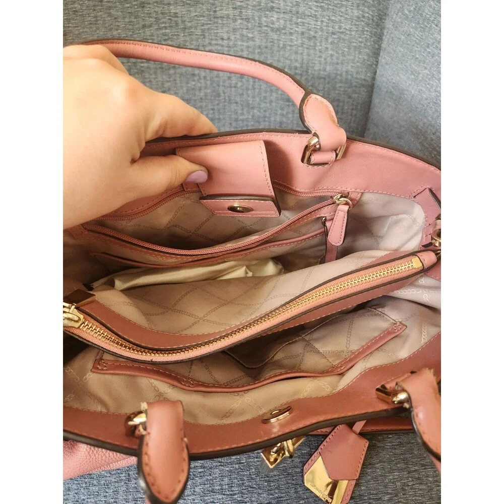 Michael Kors Gramercy Large Leather Tote in Blush Pink Mauve